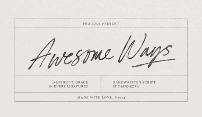 Awesome Ways Font