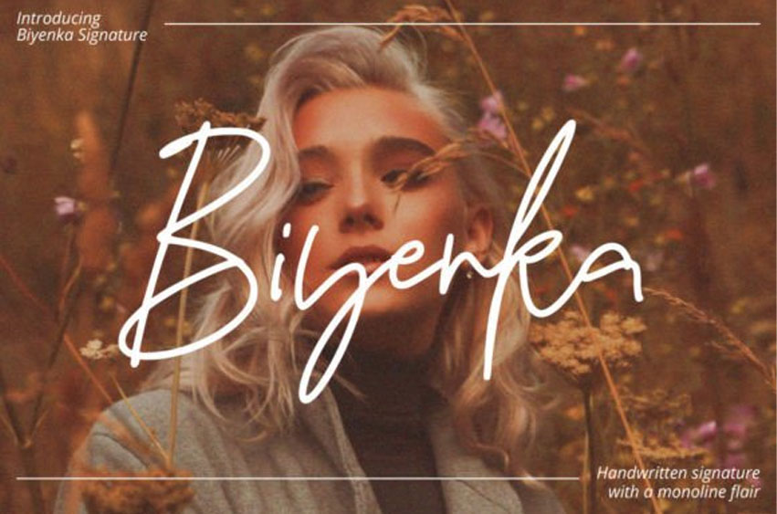 Biyenka Signature Font