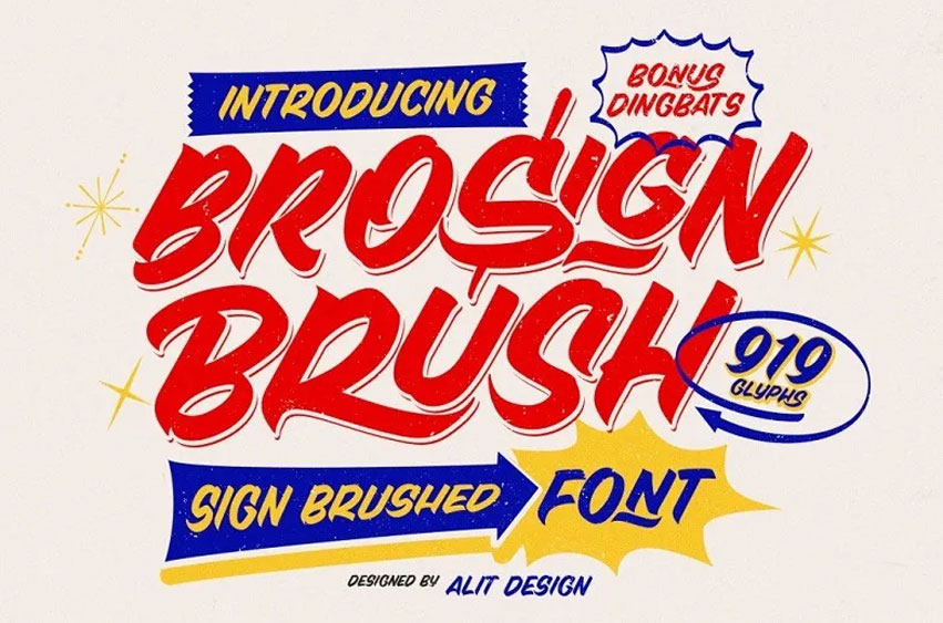 Brosign Brush Font