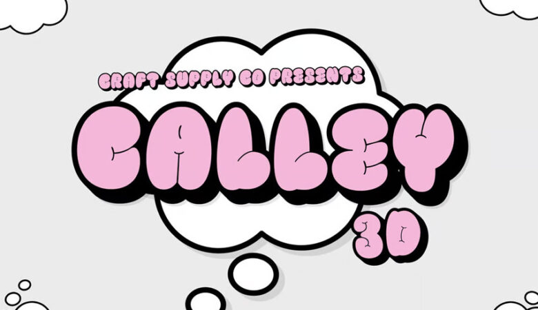 Calley 3D Font