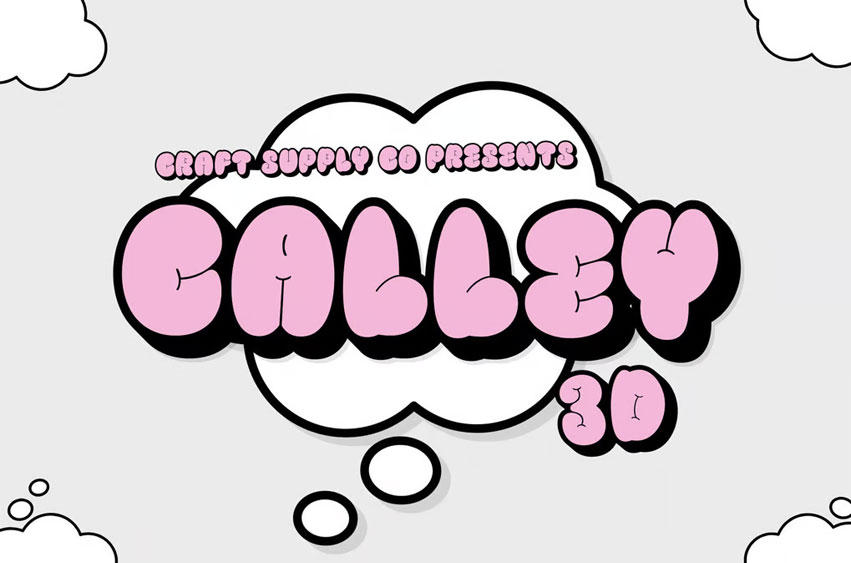 Calley 3D Font