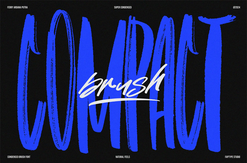 Compact Brush Font