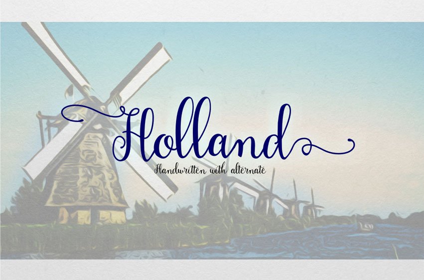 Holland Script Font