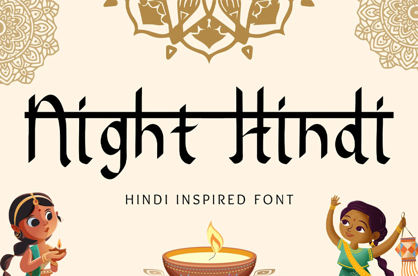 Night Hindi Font