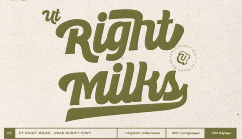 Ut Right Milks Font