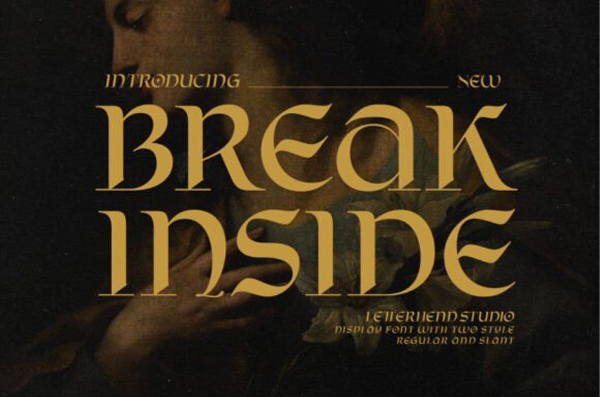 Break Inside Font