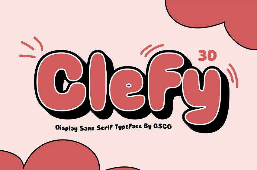 Clefy 3D Font