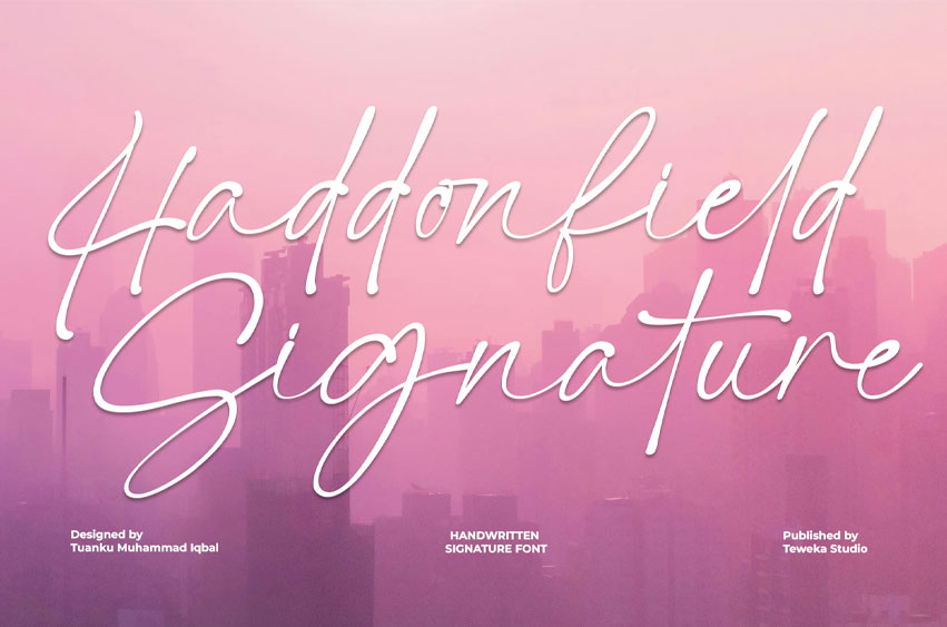 Haddonfield Signature Font