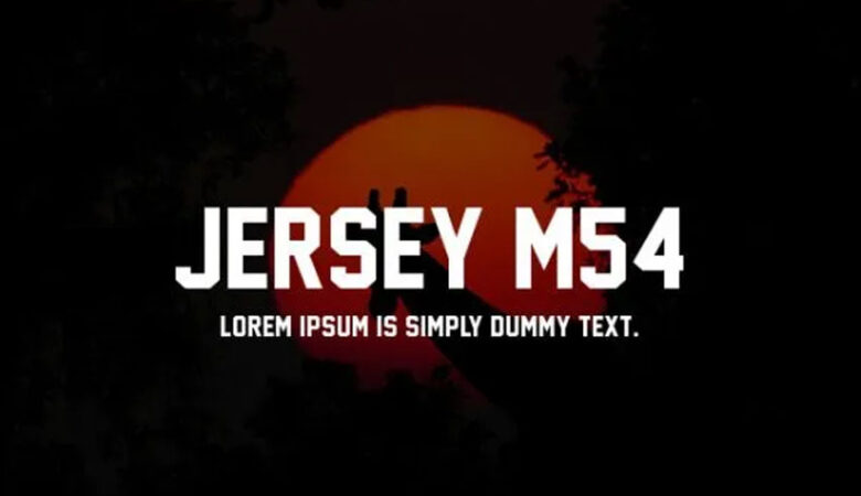 Jersey M54 Font