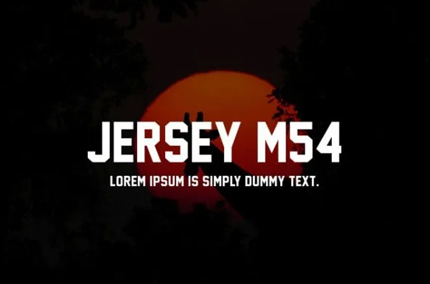 Jersey M54 Font