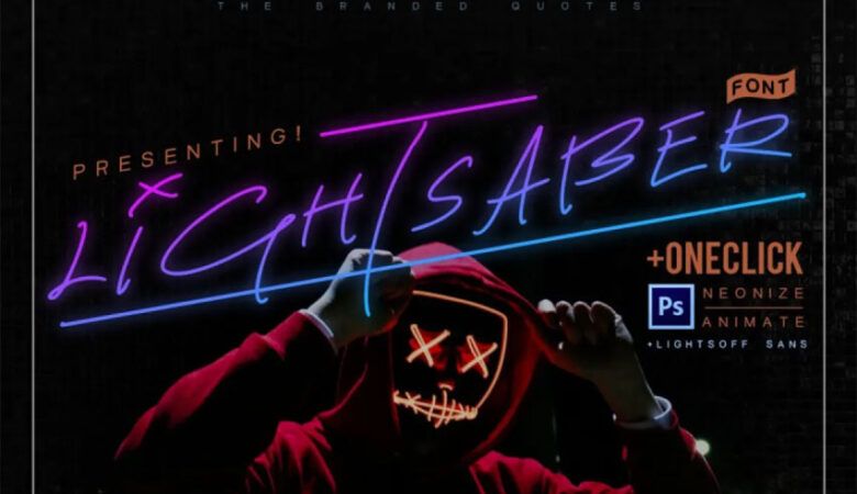 Lightsaber Neon Font