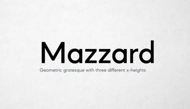 Mazzard Geometric Font