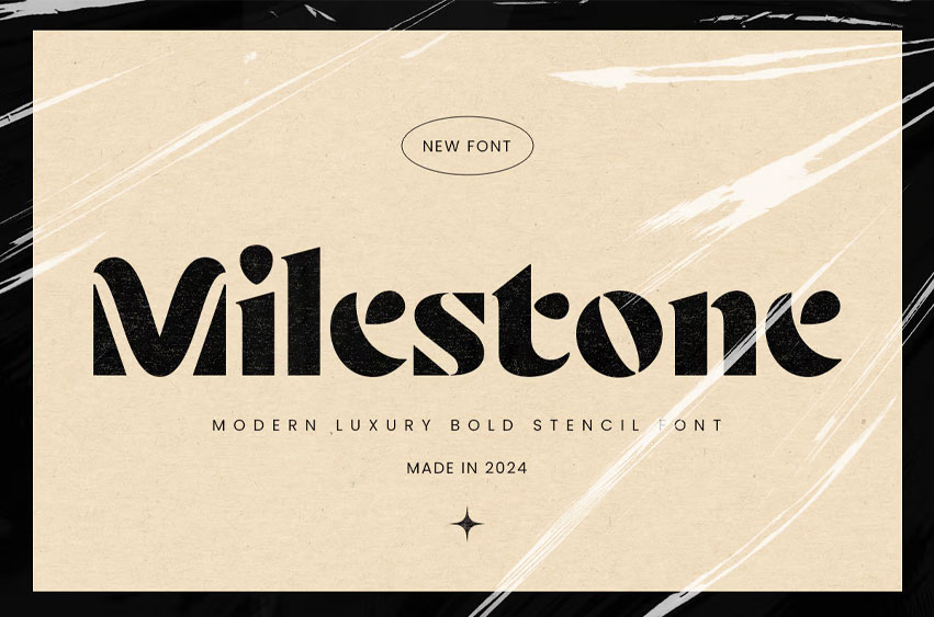 Milestone Stencil Font