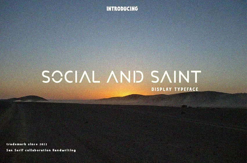 Saint And Social Font