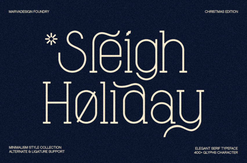 Sleigh Holiday Font