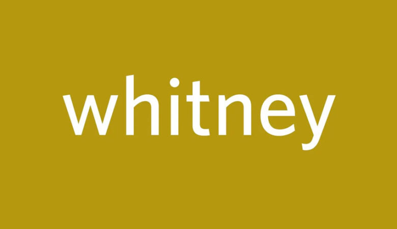 Whitney Sans Serif Font