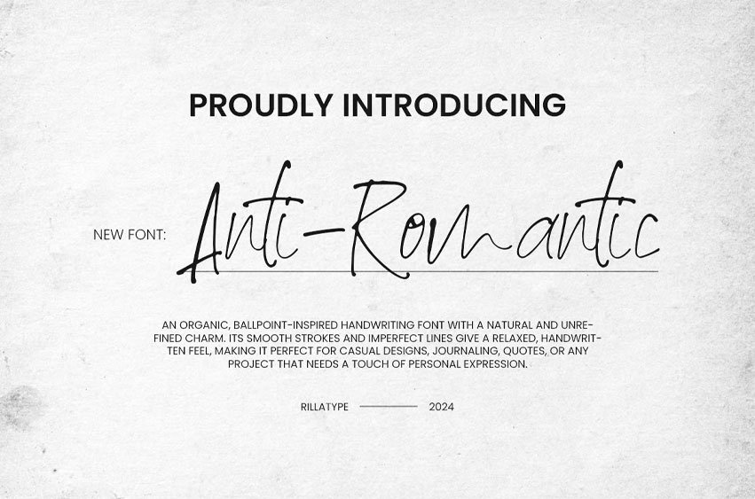 Anti-Romantic Font