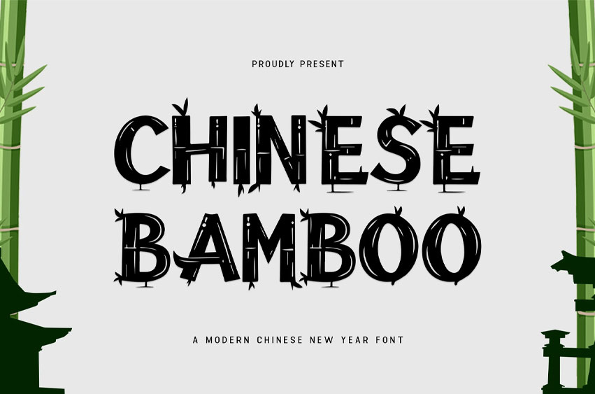 Chinese Bamboo Font