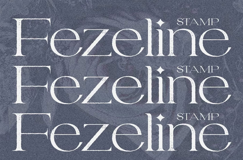 Fezeline Stamp Font