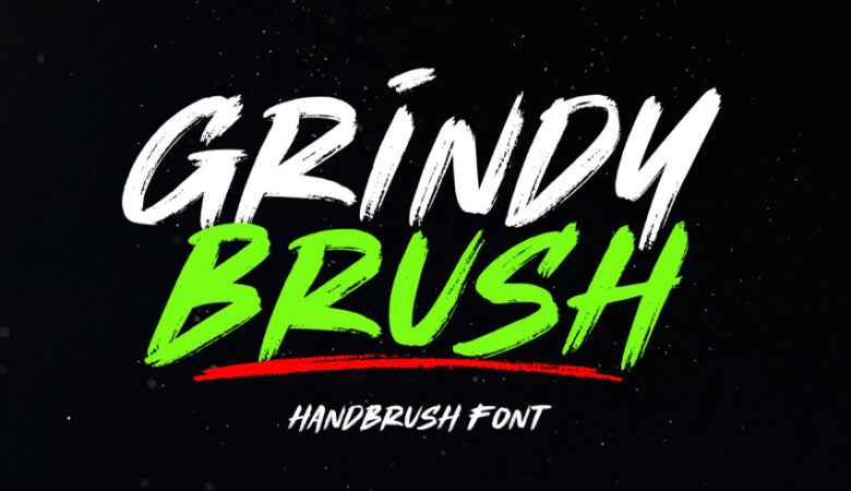 Grindy Brush Font