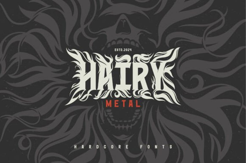 Hairy Metal Font