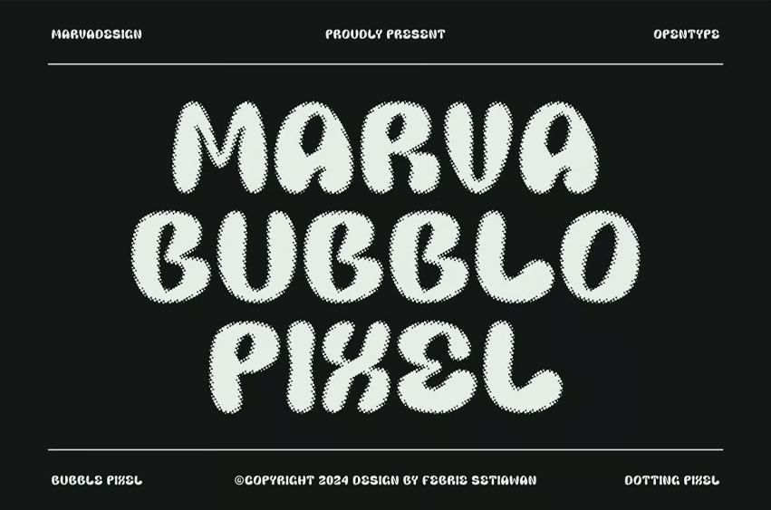 Marva Bubblo Pixel Font