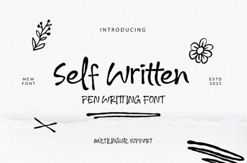 Self Written Font