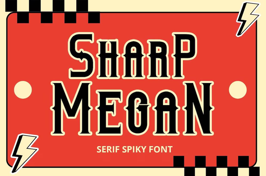 Sharp Megan Font