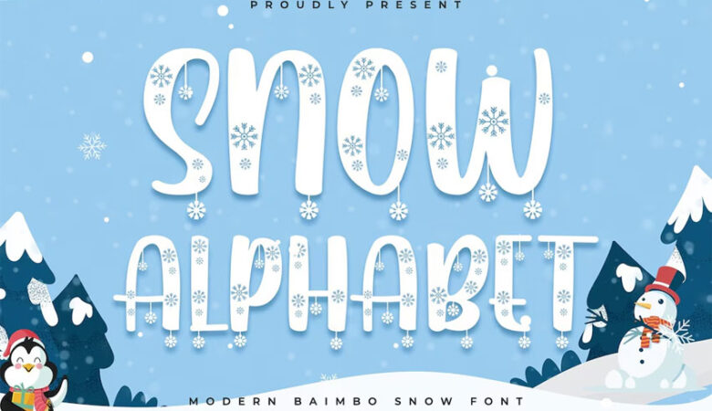 Snow Alphabet Font