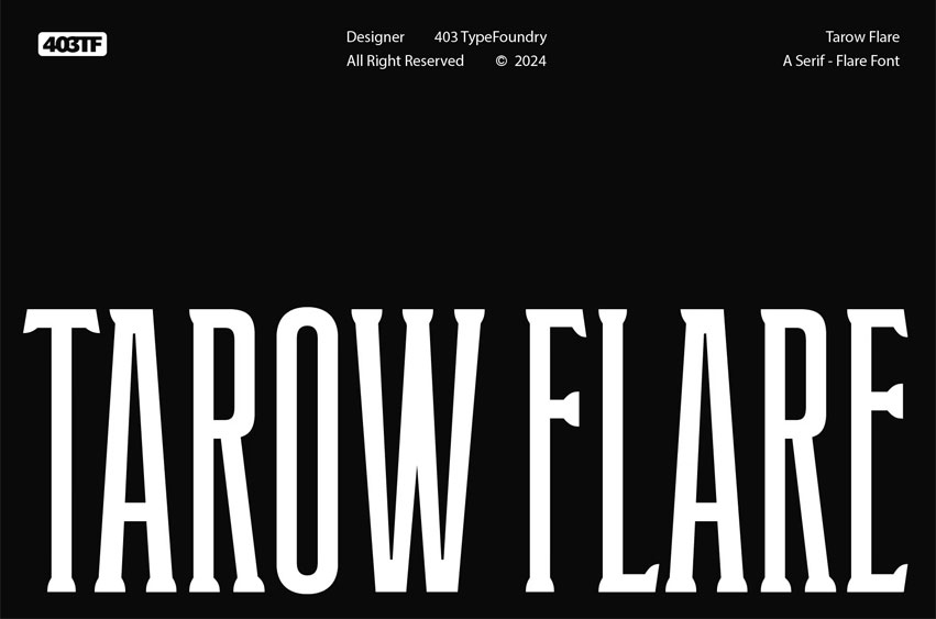 Tarow Flare Font