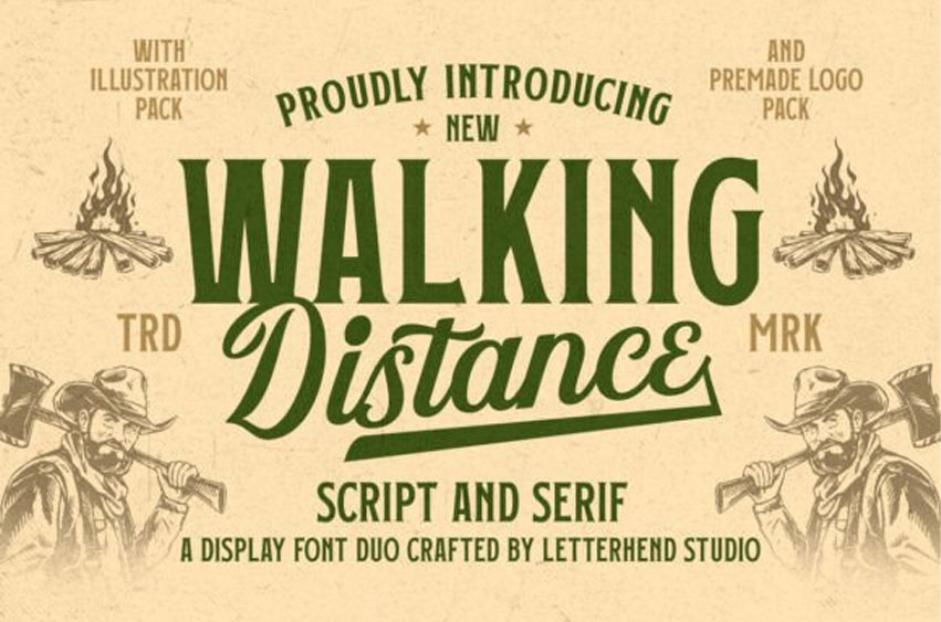 Walking Distance Font