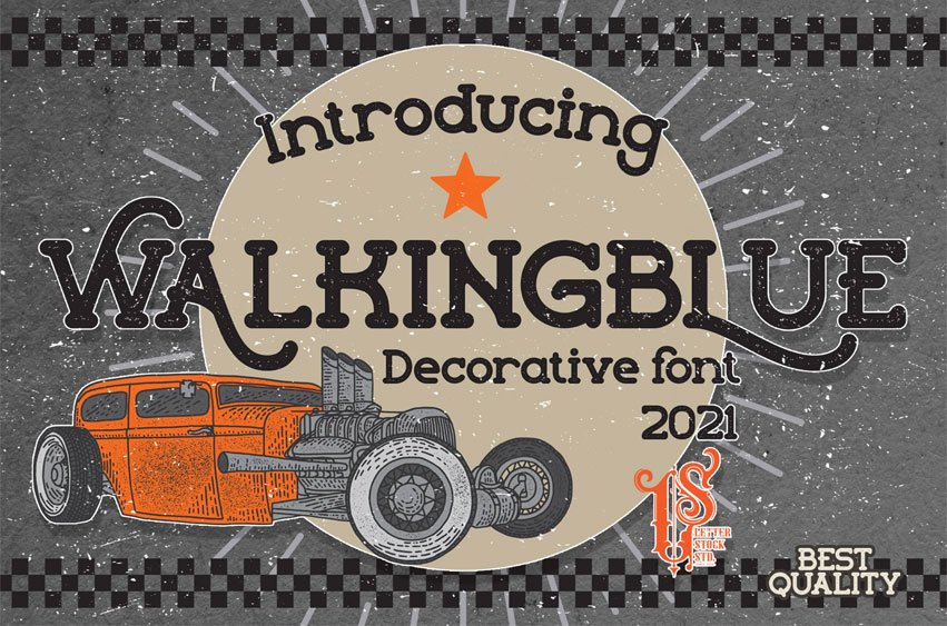 Walkingblue Font