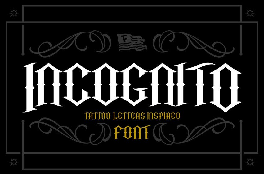 Incognito Tattoo Font