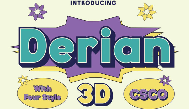 Derian 3D Font