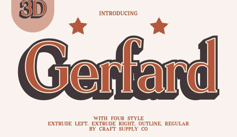 Gerfard 3D Font