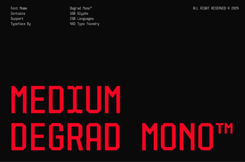 Medium Degrad Mono Font