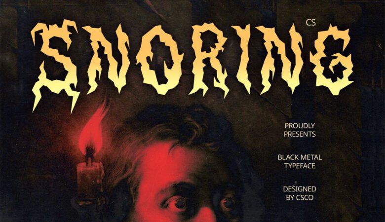 Snoring Metal Font