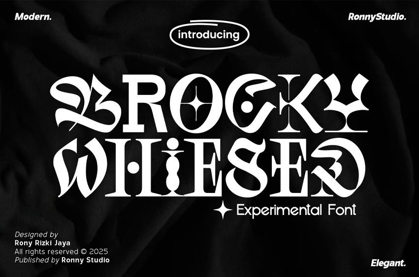Brocky Whiesed Font
