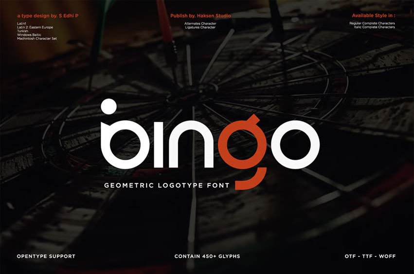 Bingo Geometric Font