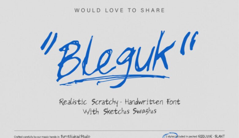 Bleguk Font