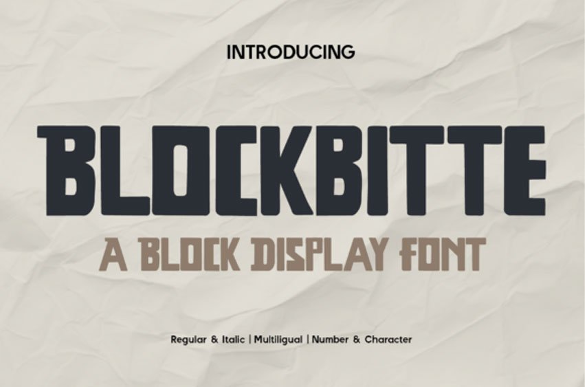 Blockbitte Font