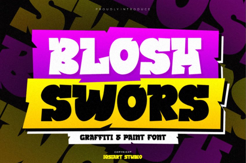 Blosh Swors Font