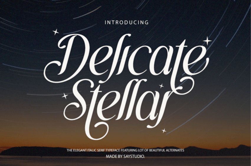 Delicate Stellar Font