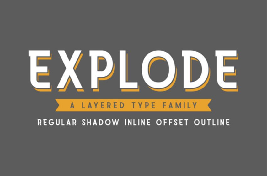 Explode Family Font