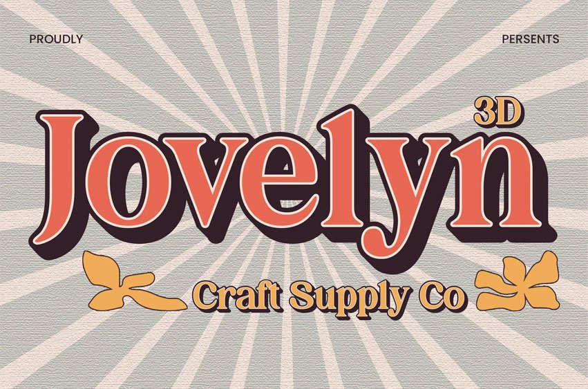 Jovelyn 3D Font