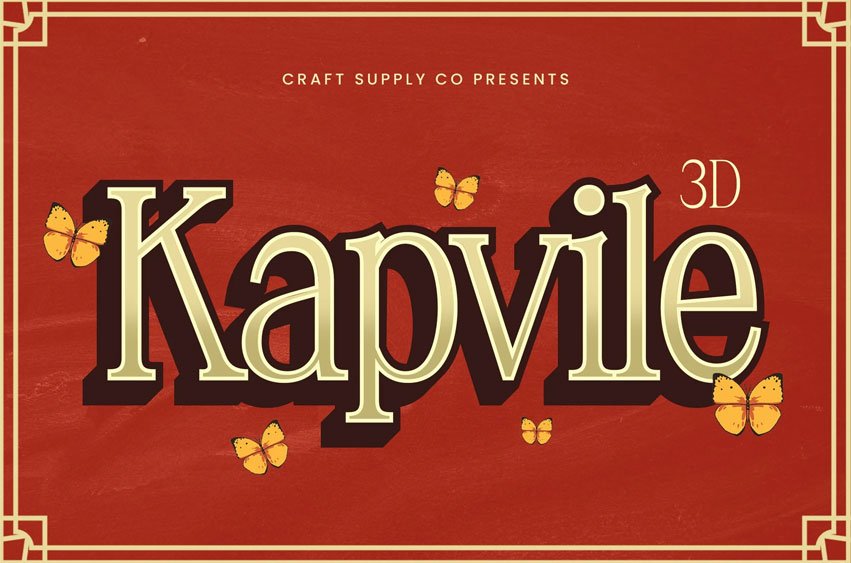 Kapvile 3D Font
