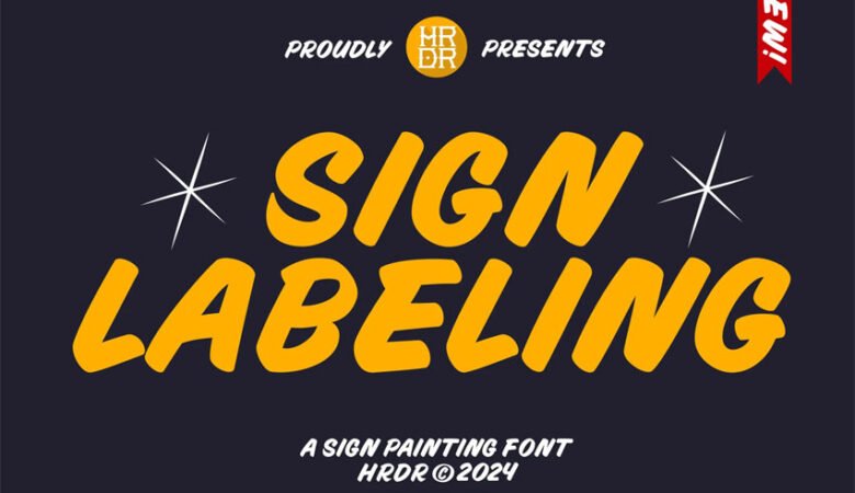 Sign Labeling Font
