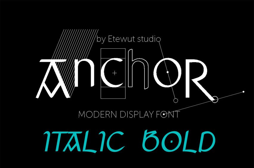 Anchor Italic Bold Font