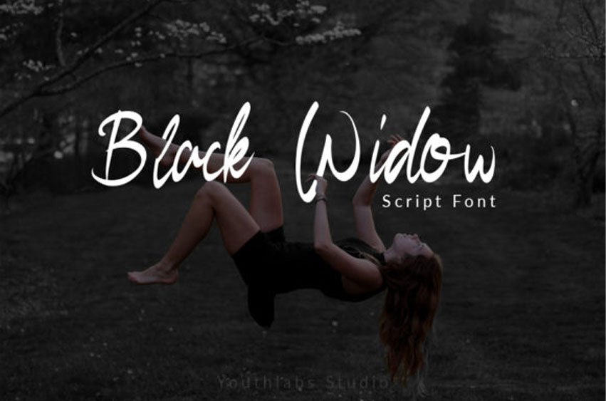 Black Widow Script Font