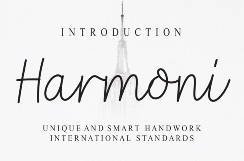 Harmoni Handwritten Font